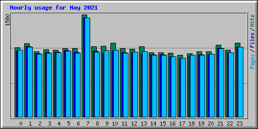 Hourly usage for May 2021