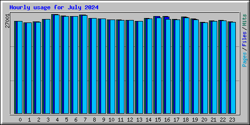 Hourly usage for July 2024