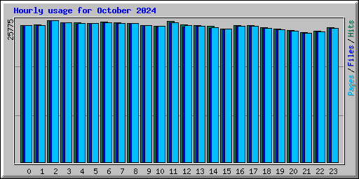 Hourly usage for October 2024