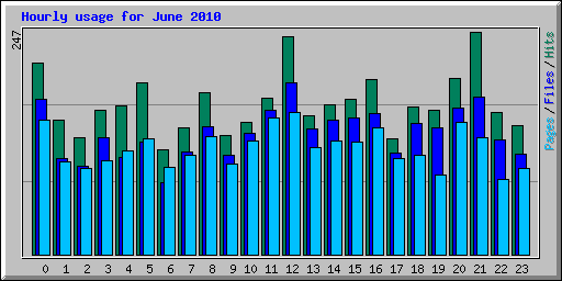 Hourly usage for June 2010