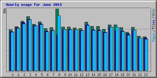 Hourly usage for June 2015