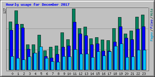 Hourly usage for December 2017