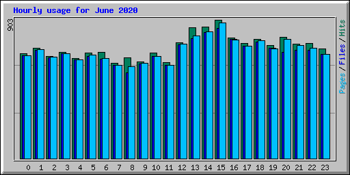 Hourly usage for June 2020