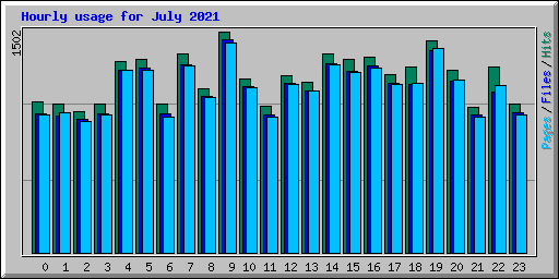 Hourly usage for July 2021