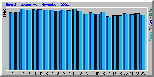 Hourly usage for November 2021