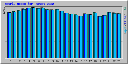 Hourly usage for August 2022