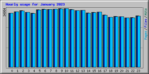 Hourly usage for January 2023