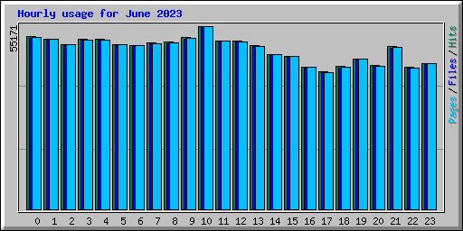 Hourly usage for June 2023